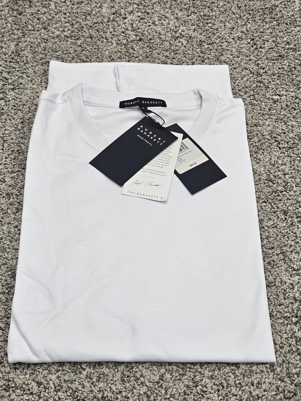 Robert Barakett White Short Sleeve Crew Neck Tee